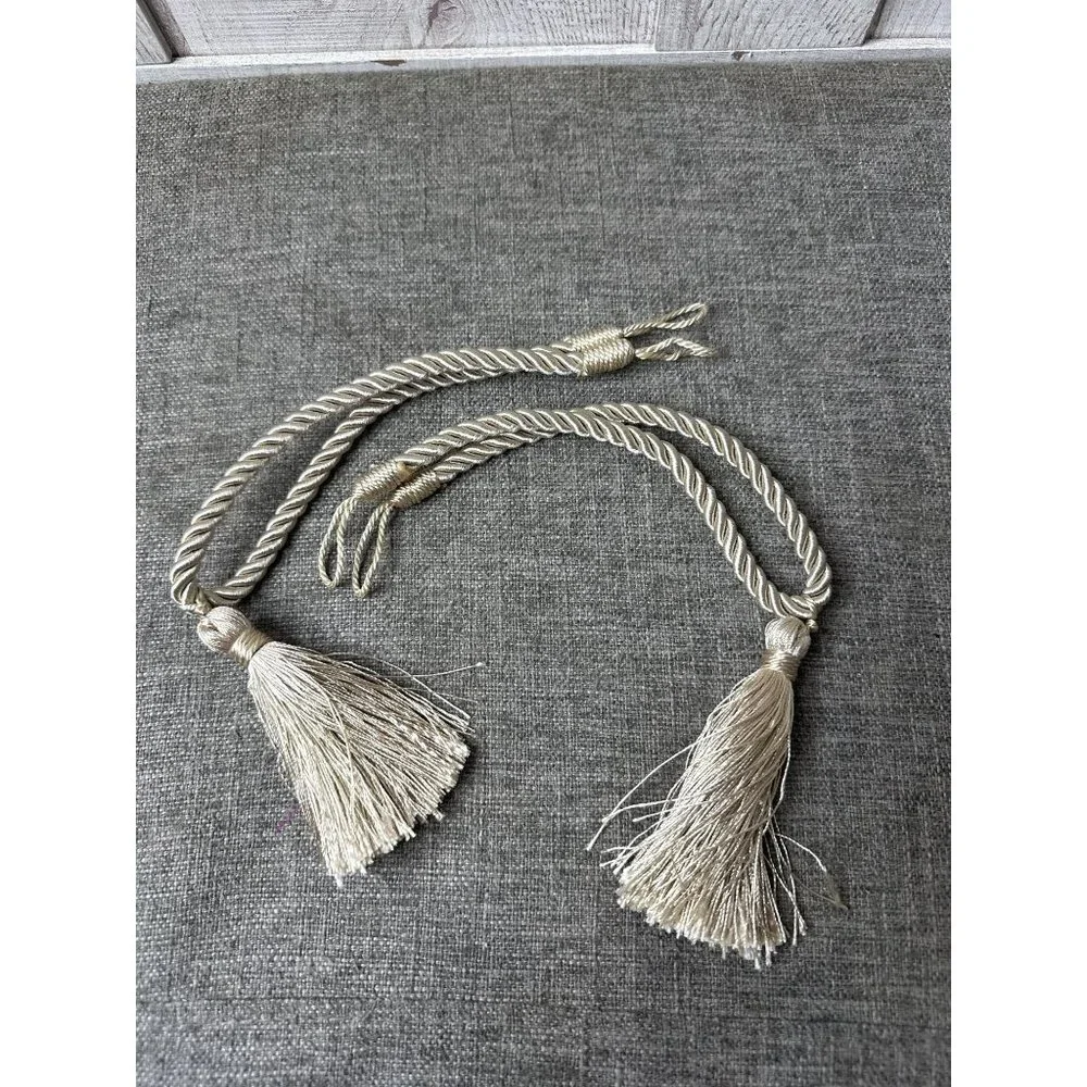 Beige Decorative Tassel Tiebacks For Curtains 14